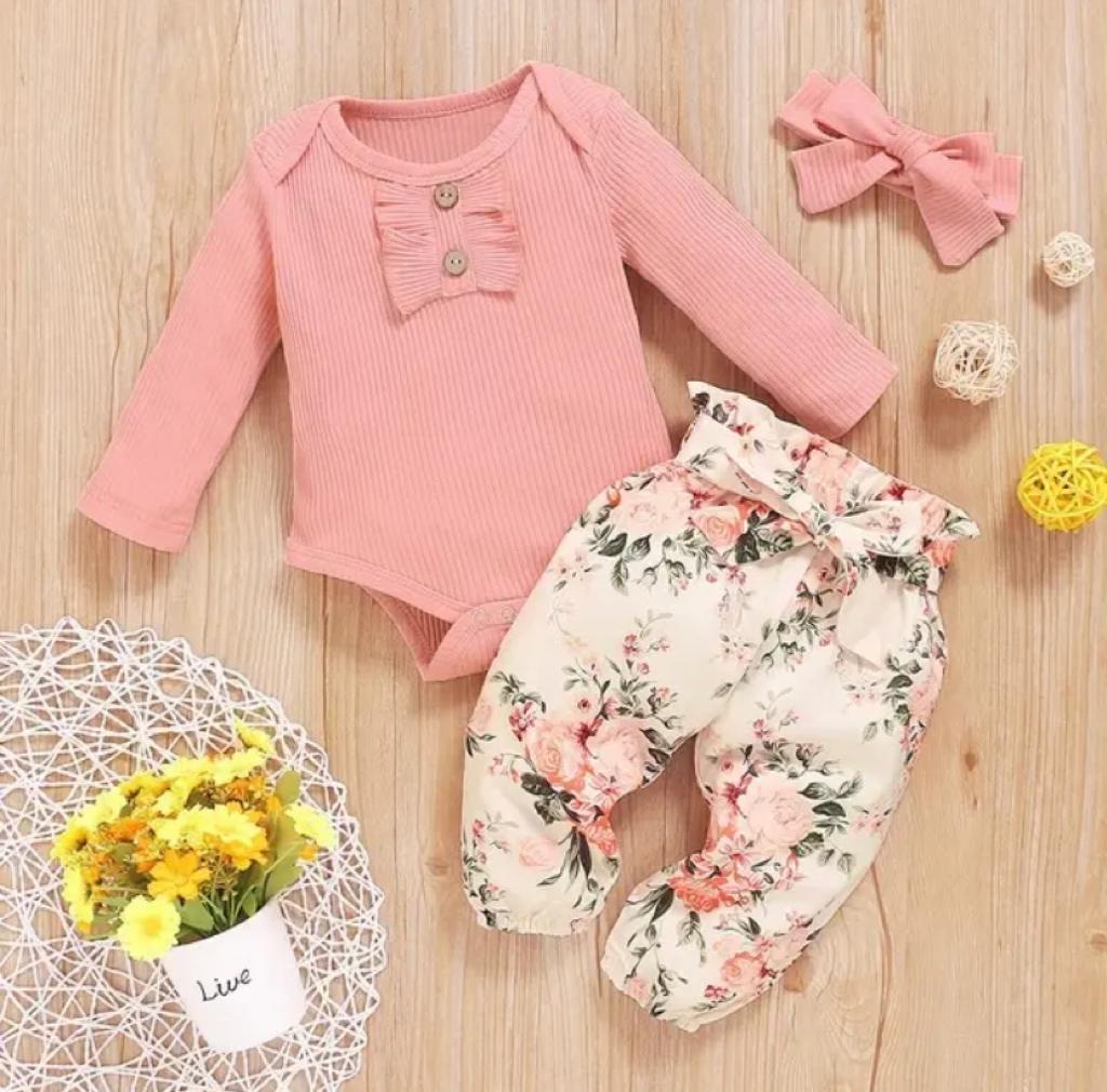 Conjunto para Niña Rosado Floral