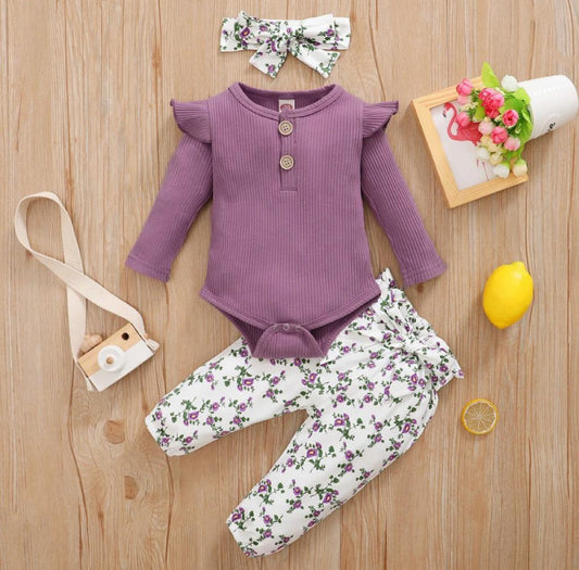 Conjunto para Niña Violeta Floral