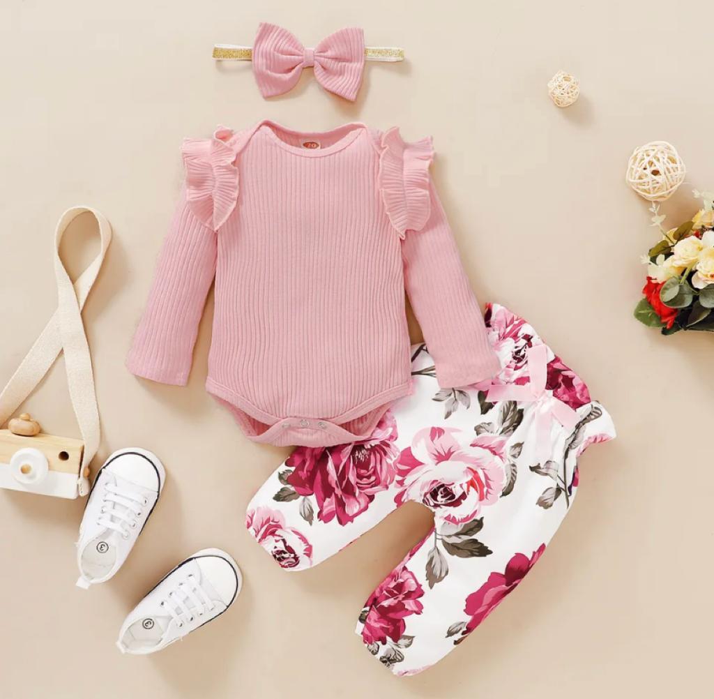 Conjunto para Niña Rosado Floral